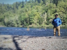 A man and the Sandy River.